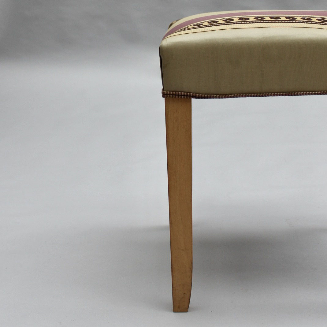 Set of 6 Fine French Art Deco Beech Dining Chairs - Image 12