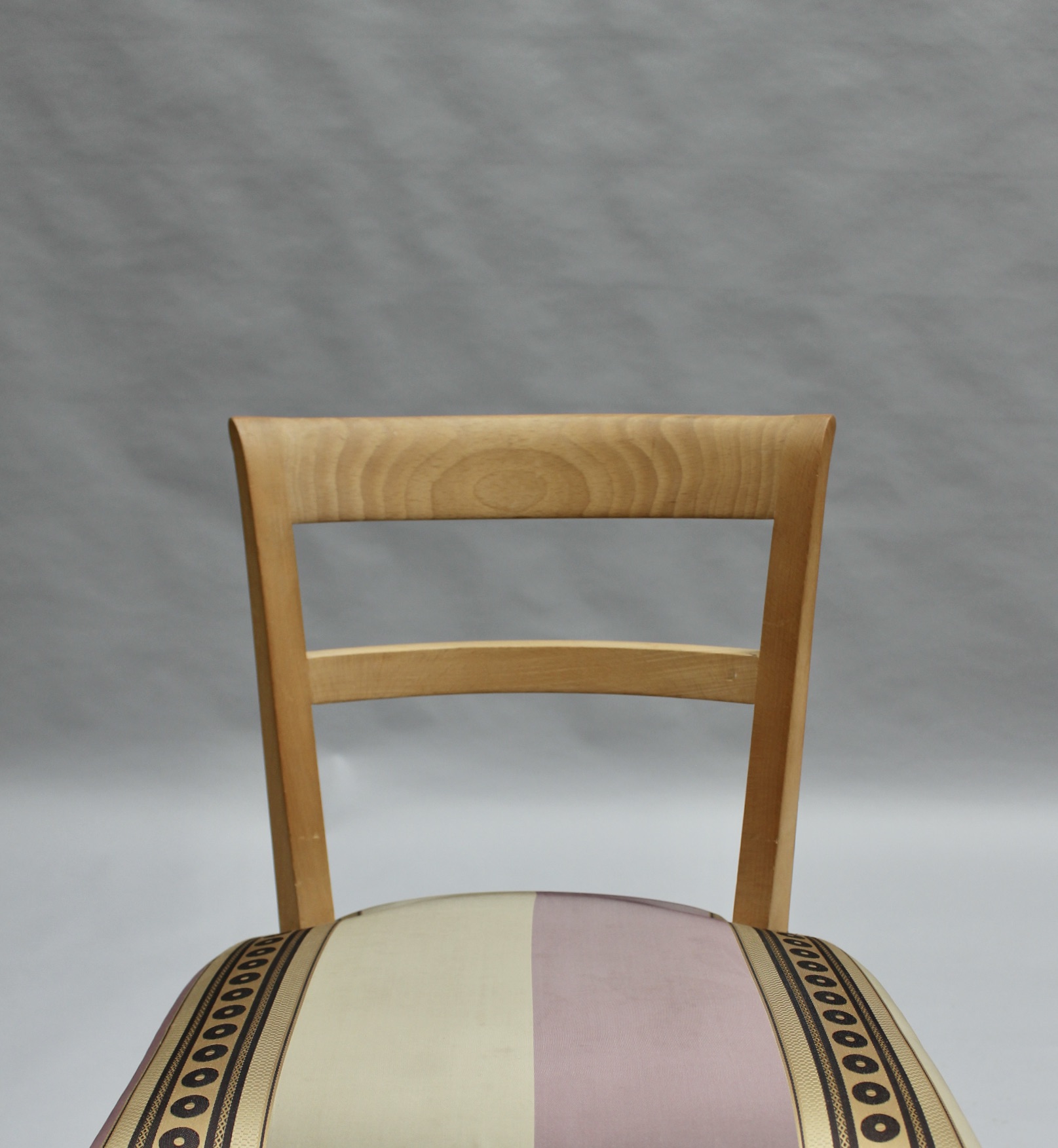 Set of 6 Fine French Art Deco Beech Dining Chairs - Image 9