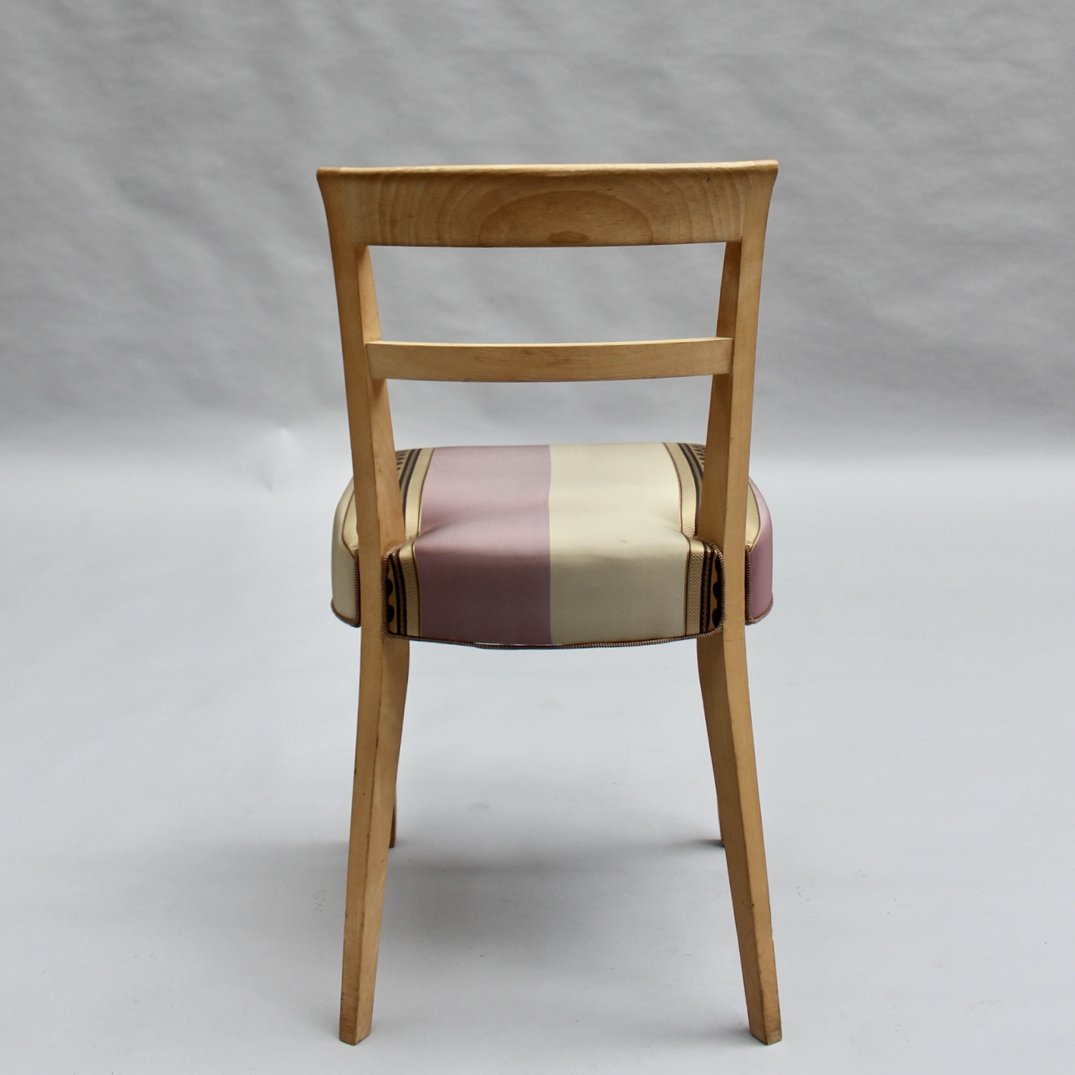 Set of 6 Fine French Art Deco Beech Dining Chairs - Image 8