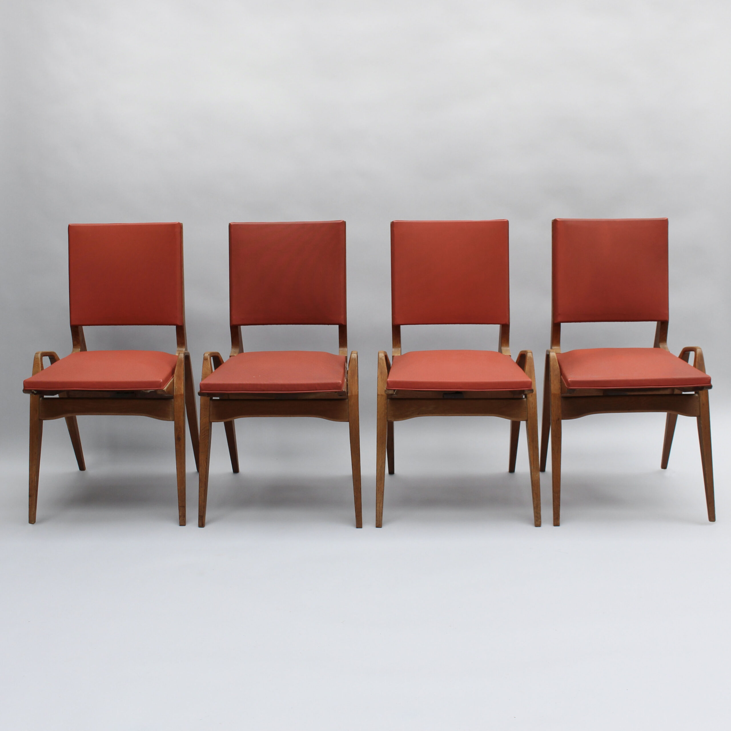 4 French 1950s Oak Chairs by Ségalot - Image 6
