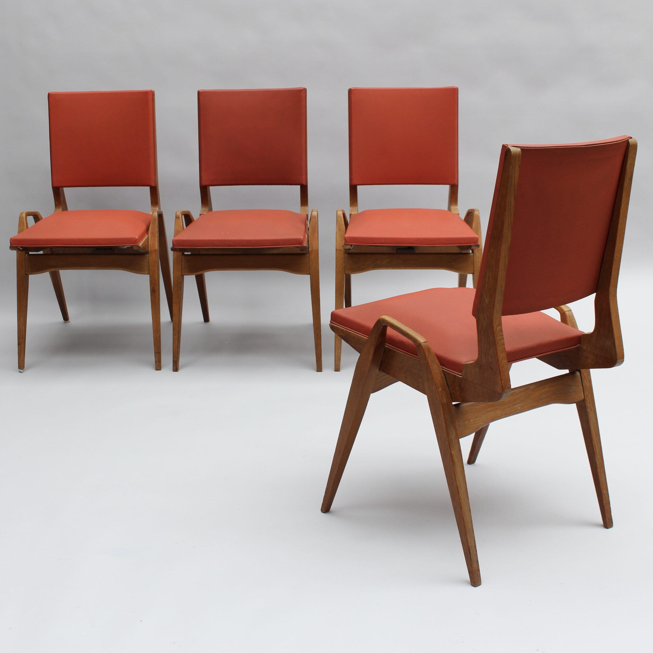 4 French 1950s Oak Chairs by Ségalot - Image 4