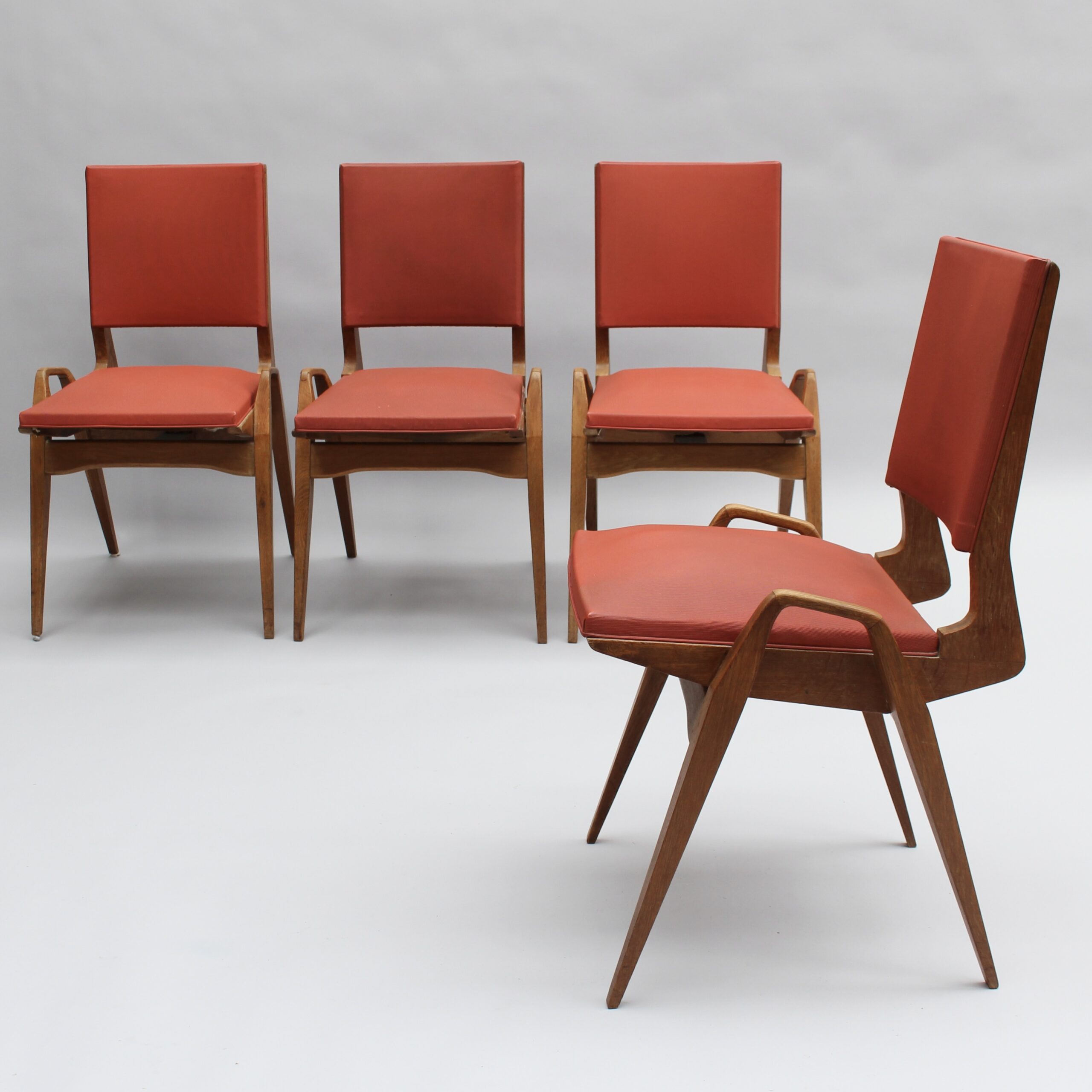 4 French 1950s Oak Chairs by Ségalot - Image 5