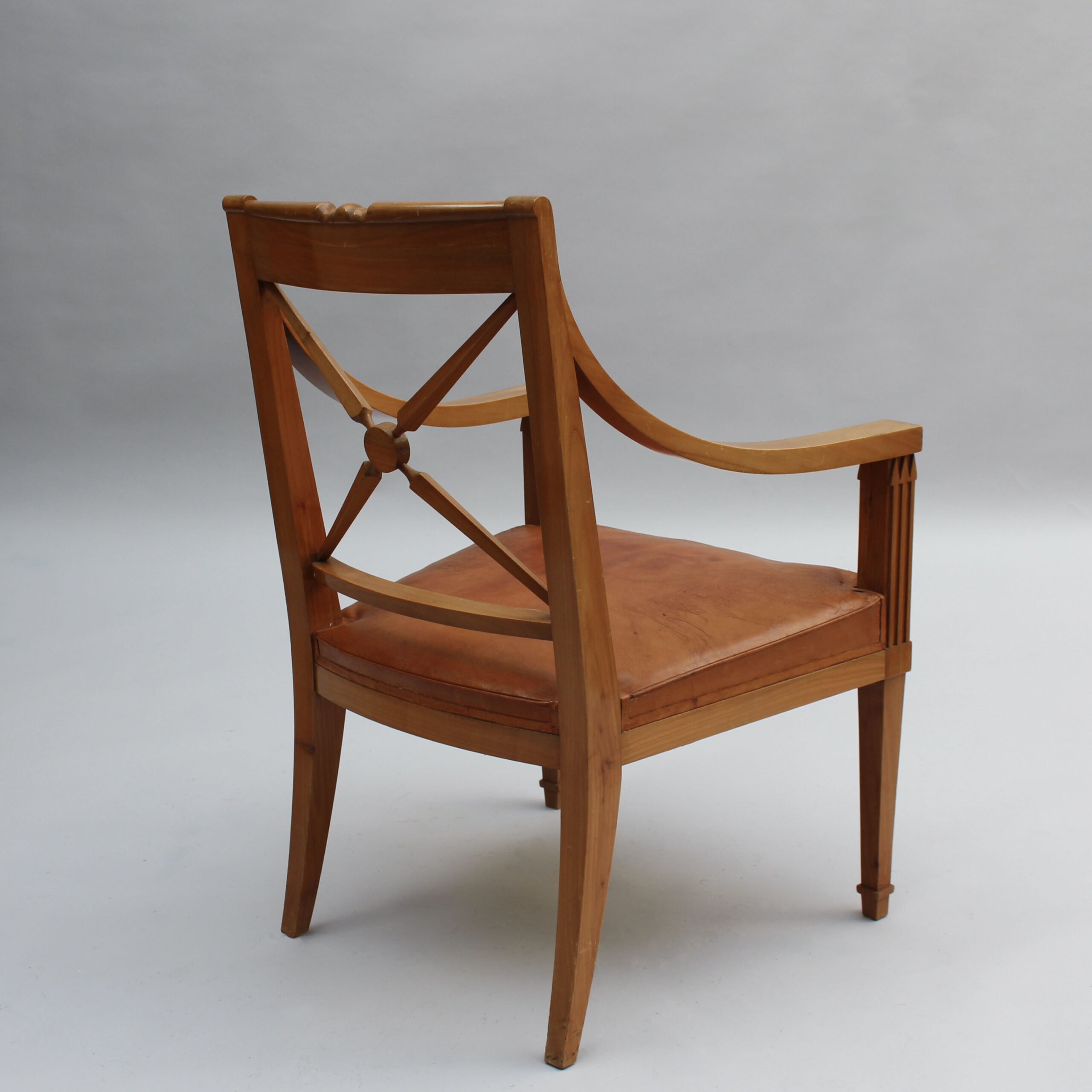 Pair of Fine French 1950s Cherry Armchairs by André Arbus - Image 11
