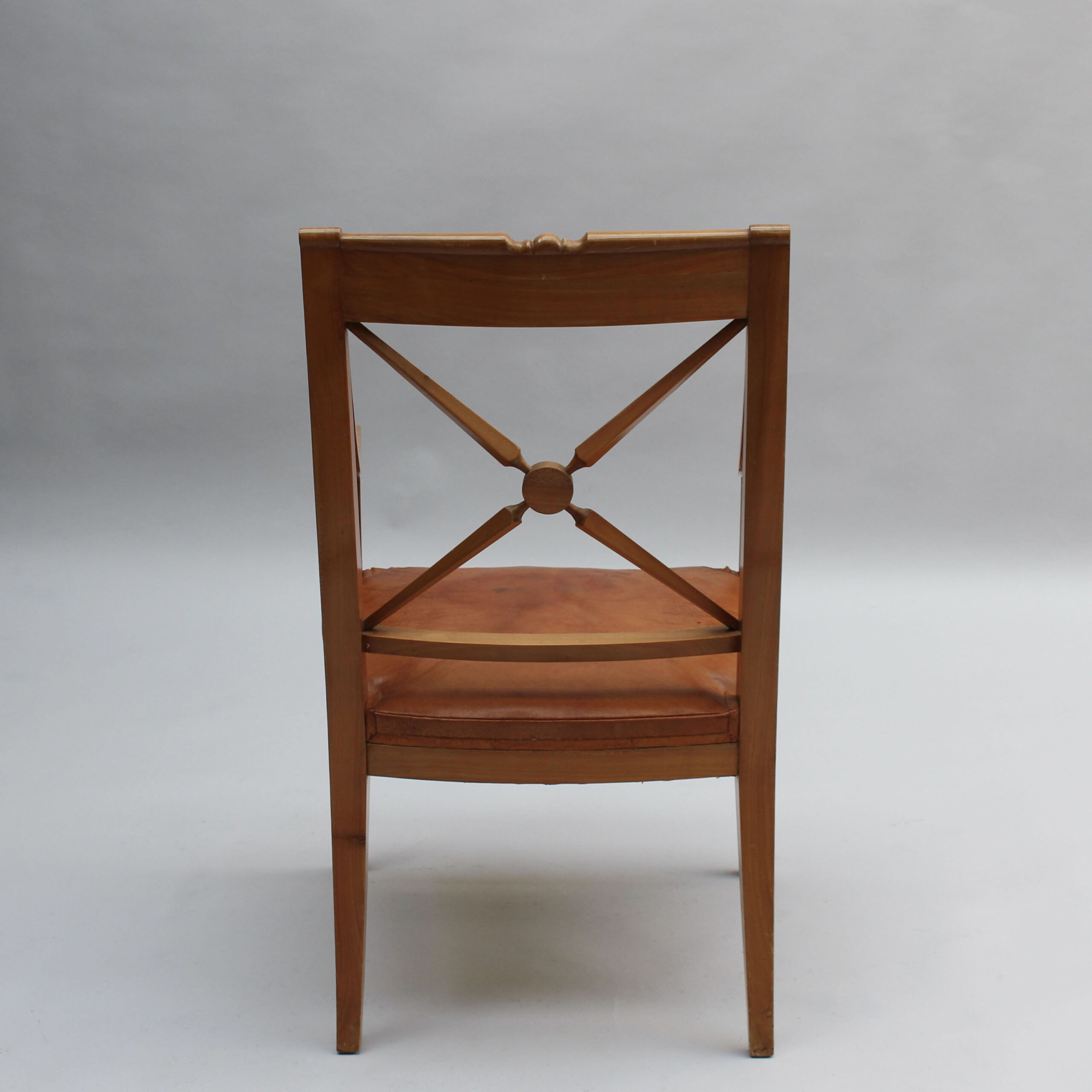 Pair of Fine French 1950s Cherry Armchairs by André Arbus - Image 12