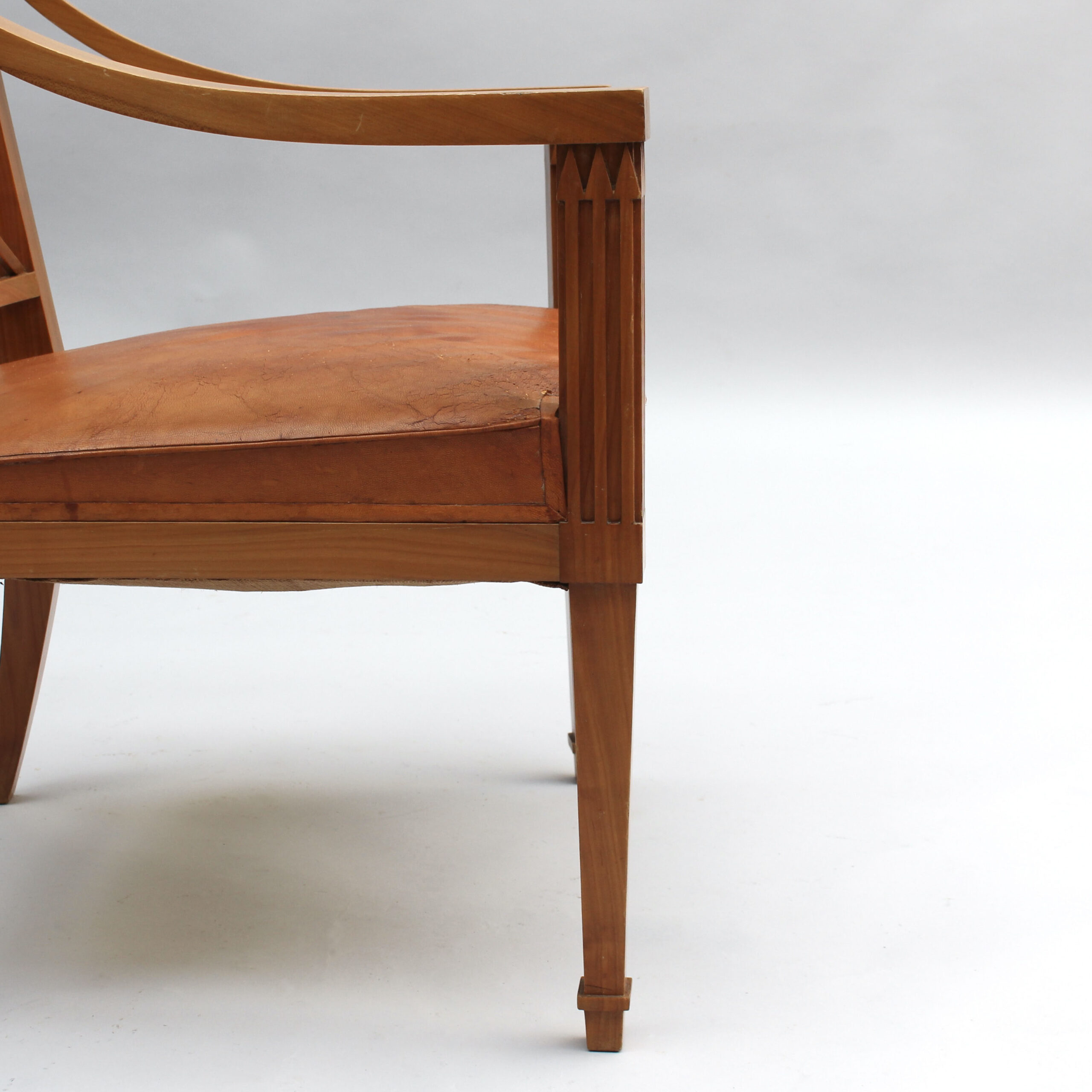 Pair of Fine French 1950s Cherry Armchairs by André Arbus - Image 17
