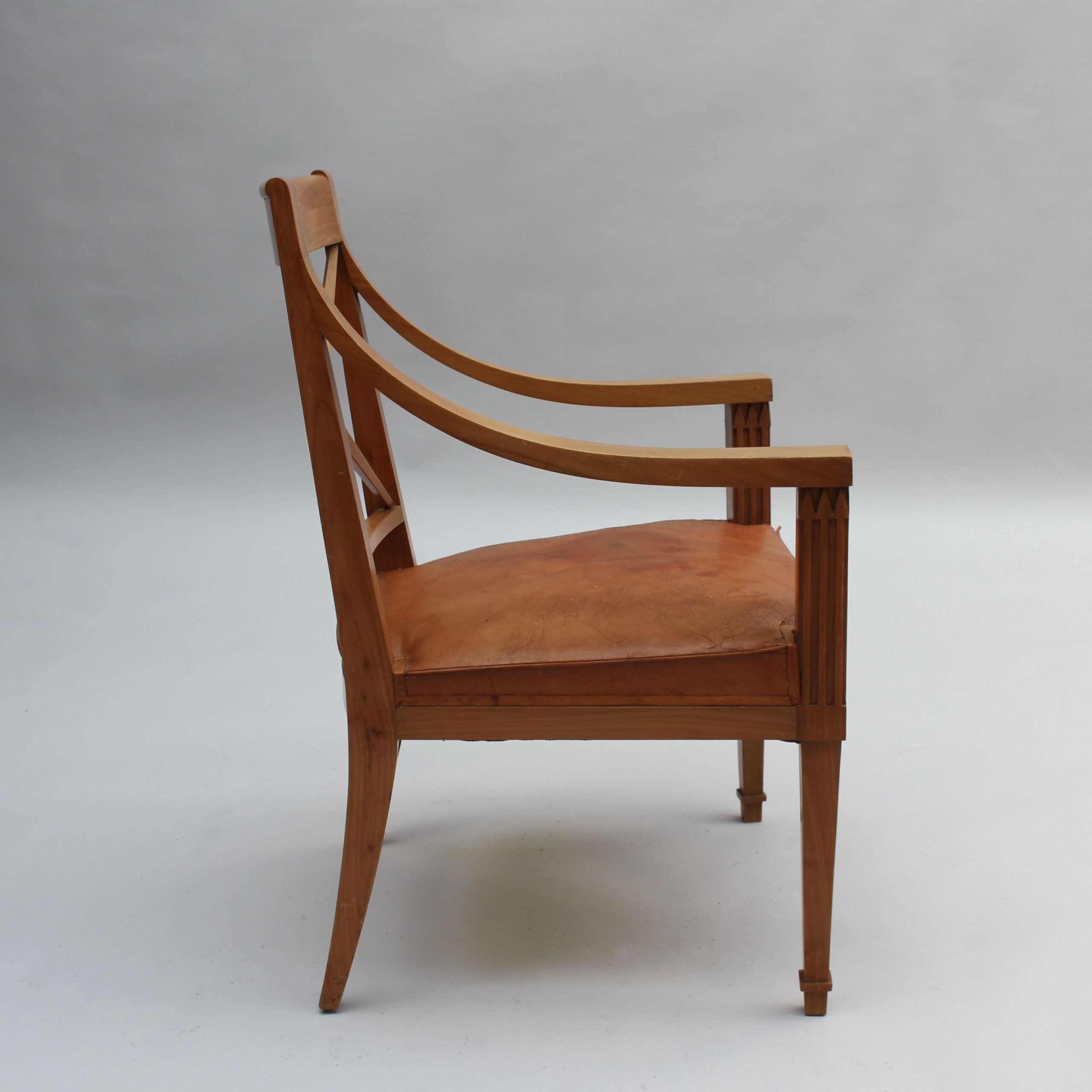 Pair of Fine French 1950s Cherry Armchairs by André Arbus - Image 10