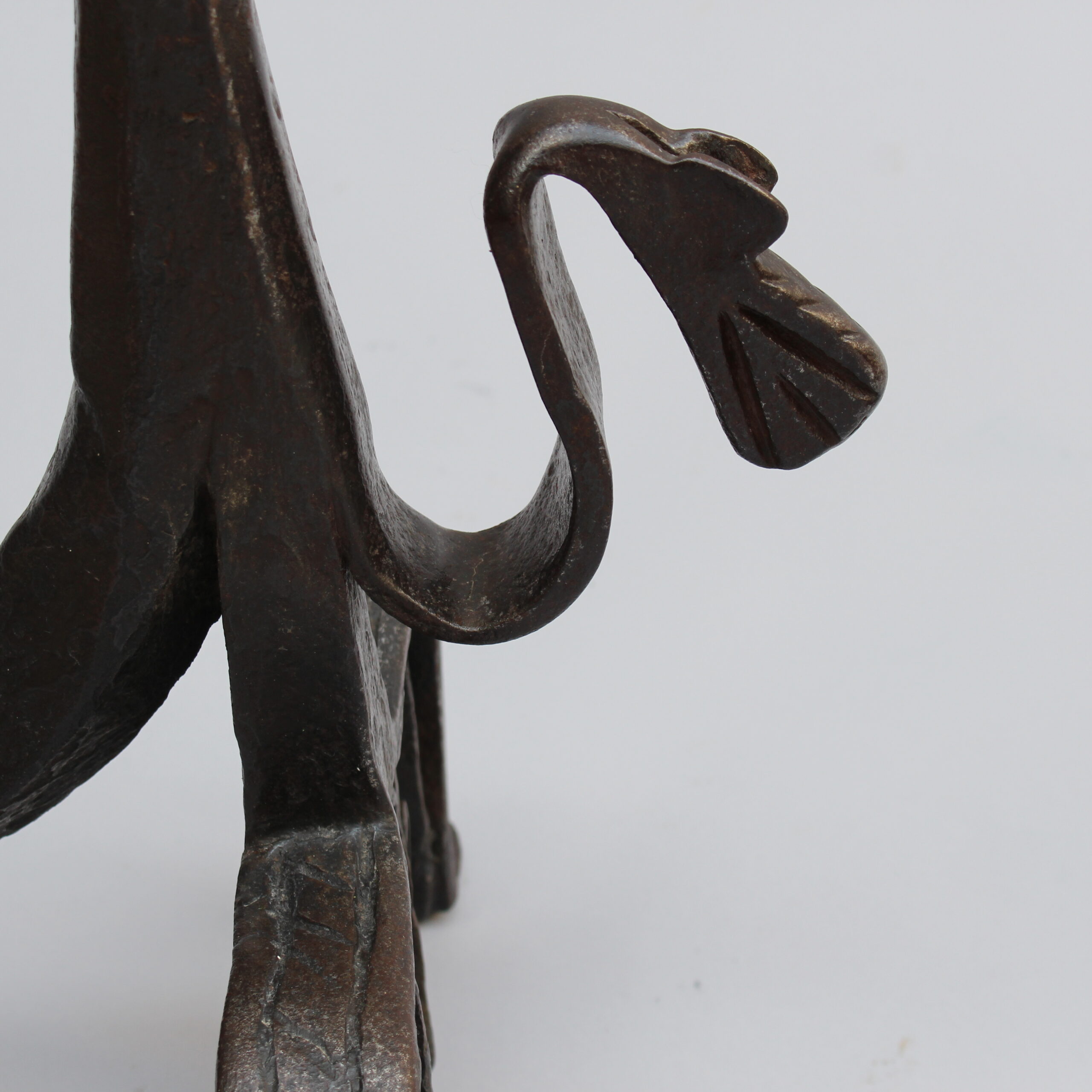 Pair of French 1950s Wrought Iron Sculptural Andirons Attributed to André Arbus - Image 24