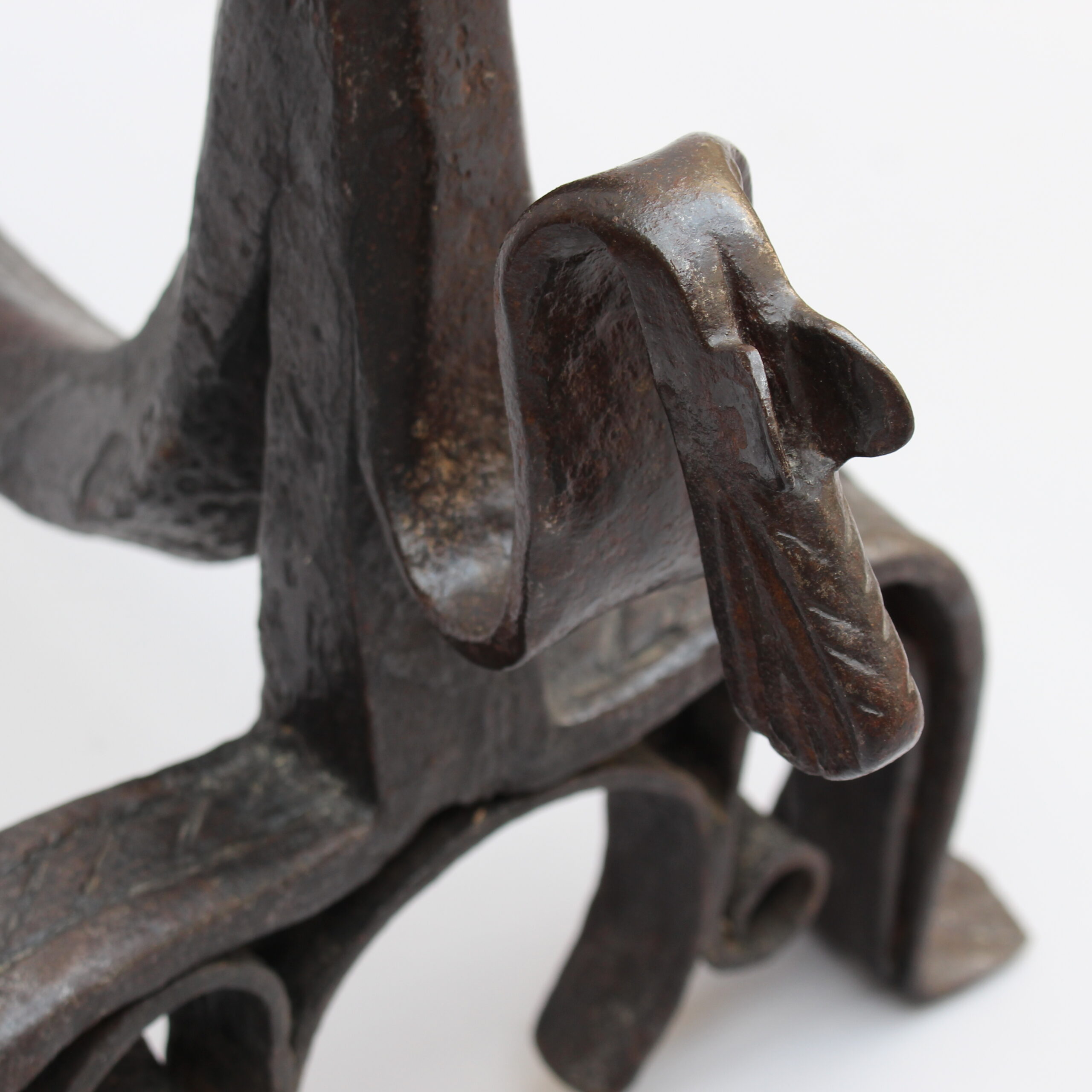Pair of French 1950s Wrought Iron Sculptural Andirons Attributed to André Arbus - Image 17