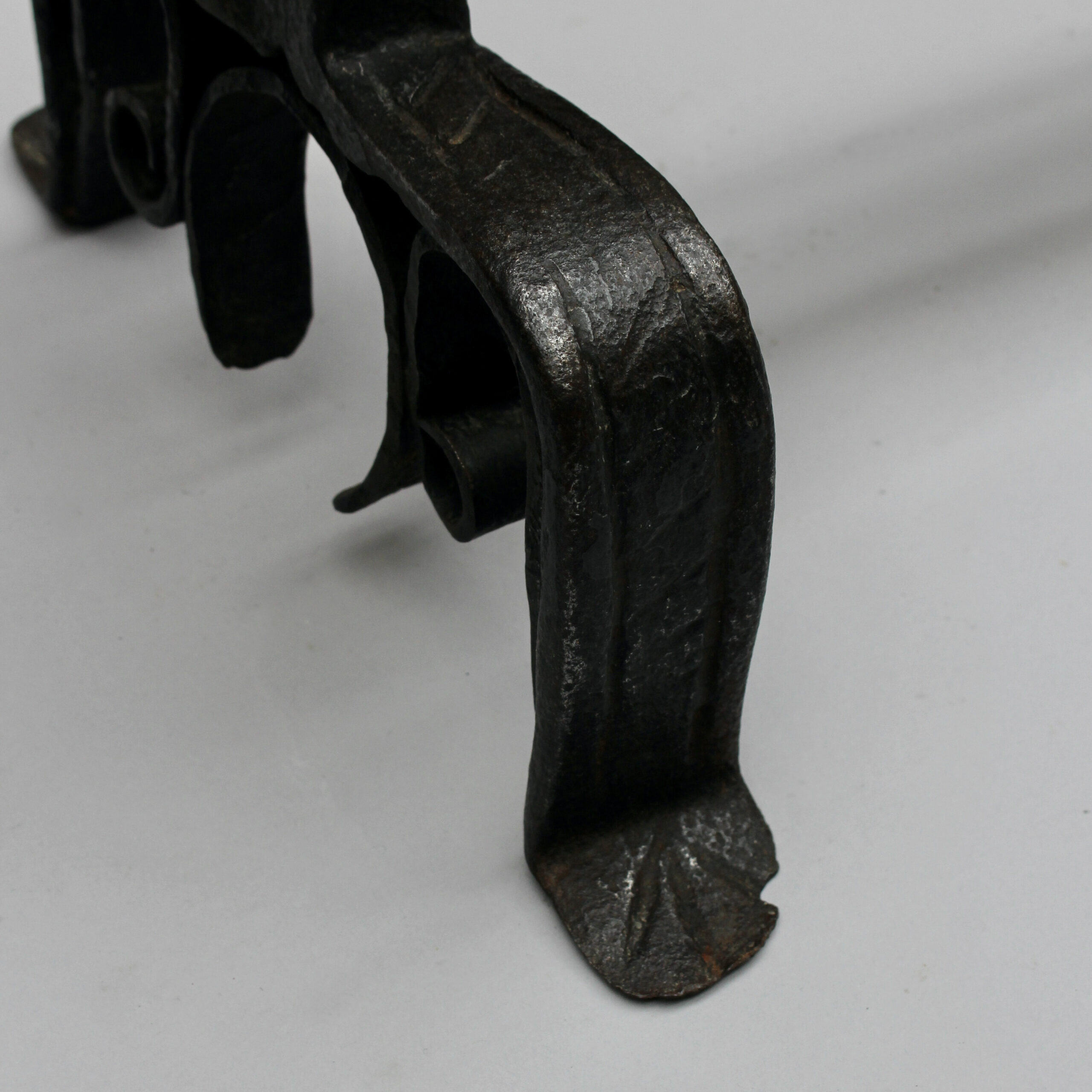 Pair of French 1950s Wrought Iron Sculptural Andirons Attributed to André Arbus - Image 18