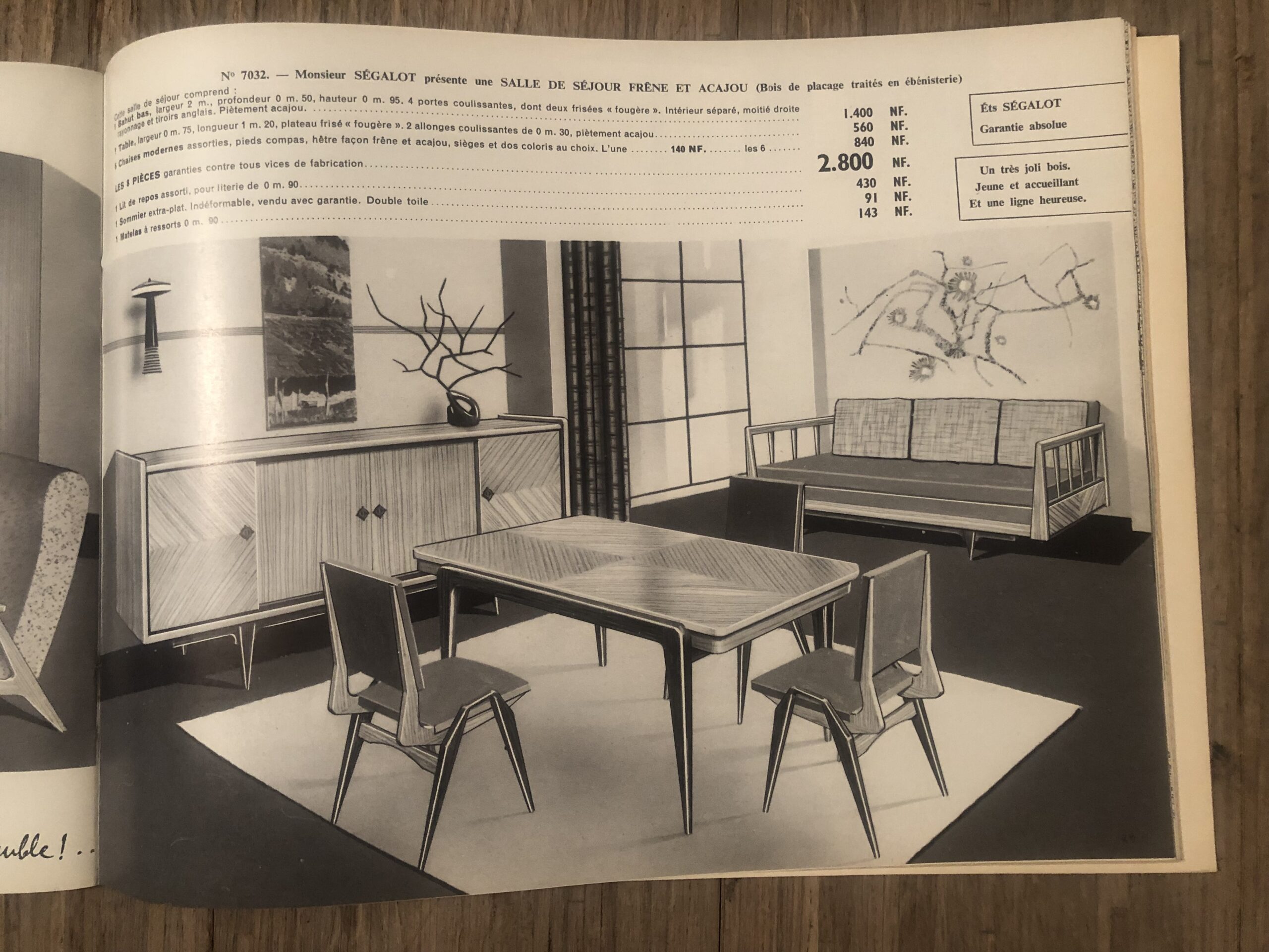 4 French 1950s Oak Chairs by Ségalot - Image 16